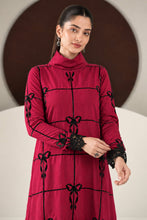 Load image into Gallery viewer, 2 Piece Embroidered Dobby Linen Suit in Red