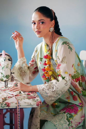 Embroidered 3 Piece Lawn Suit for Women - Blue
