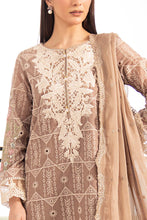 Load image into Gallery viewer, 3 Piece Embroidered Lawn Suit - Coffee Brown