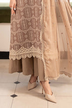 Load image into Gallery viewer, 3 Piece Embroidered Lawn Suit - Coffee Brown