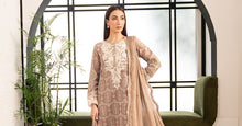 Load image into Gallery viewer, 3 Piece Embroidered Lawn Suit - Coffee Brown