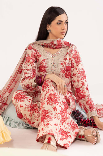 Digital Printed 3 Piece Lawn Suit - Pink
