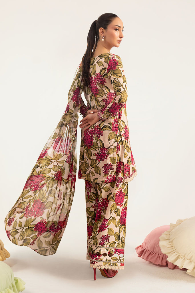 Embroidered Lawn 3 Piece Suit – Off White