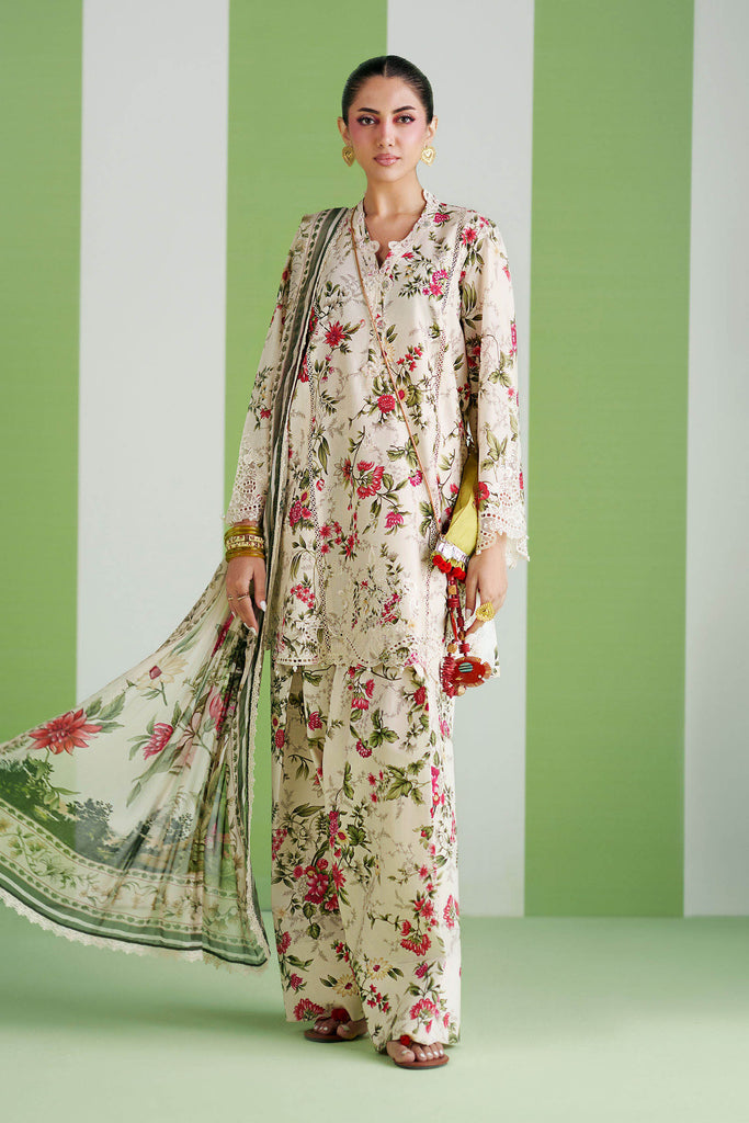 3 Piece Embroidered Lawn Suit for Women – Off White