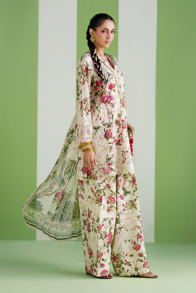 3 Piece Embroidered Lawn Suit for Women – Off White