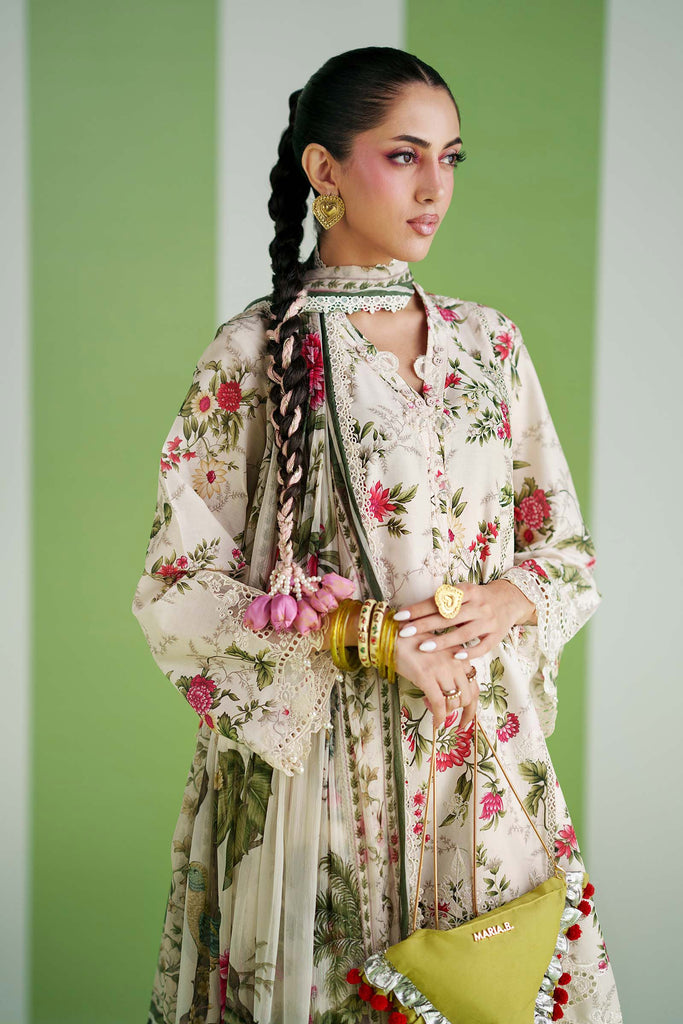 3 Piece Embroidered Lawn Suit for Women – Off White