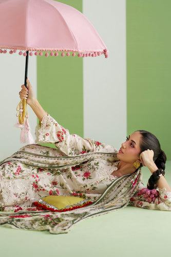 3 Piece Embroidered Lawn Suit for Women – Off White