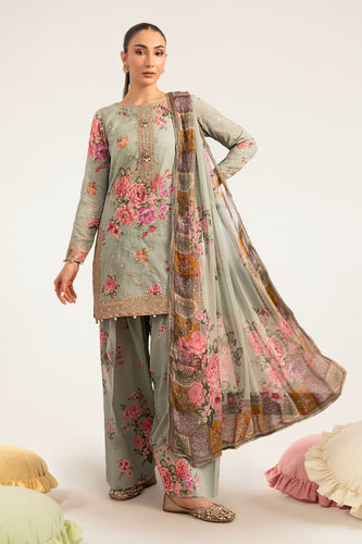 Embroidered Lawn Suit for Women – Green