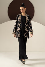 Load image into Gallery viewer, 2 Piece Embroidered Linen Suit in Black