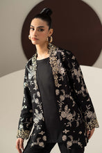 Load image into Gallery viewer, 2 Piece Embroidered Linen Suit in Black