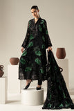 Black and Green 3 Piece Embroidered Palachi Suit