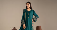 Load image into Gallery viewer, 3 Piece Embroidered Marina Twill Suit - Teal