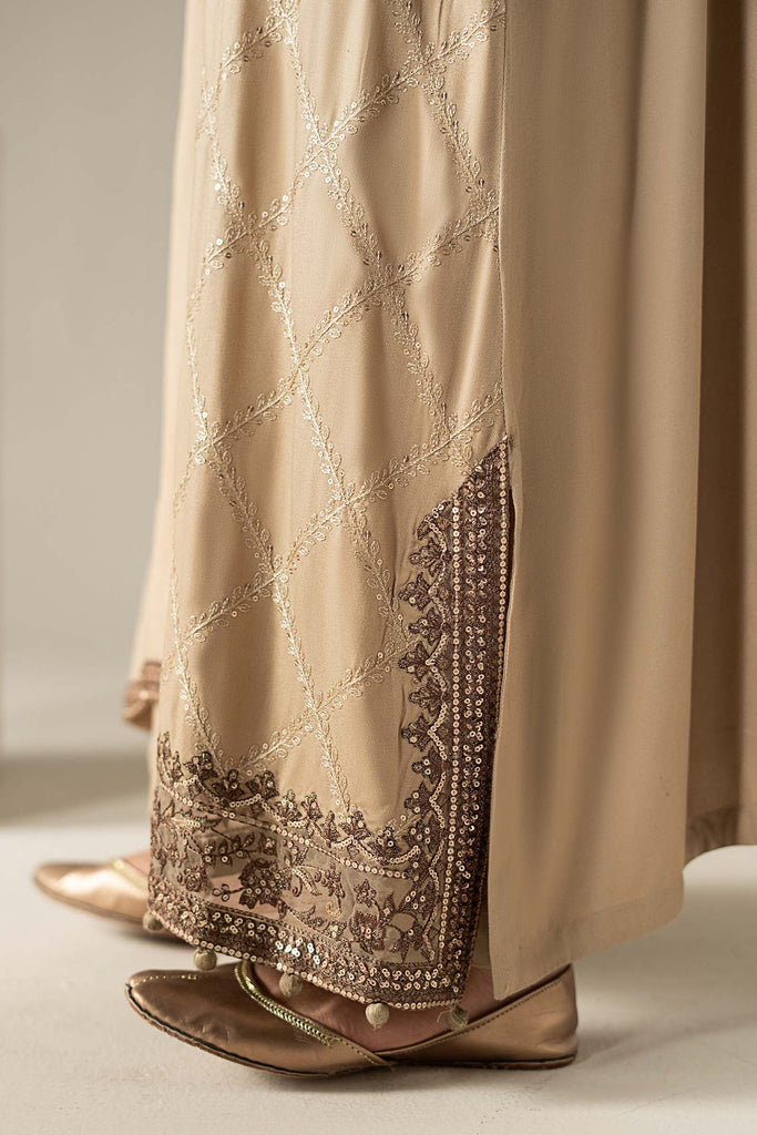 Coffee Brown 3 Piece Embroidered Marina Twill Suit