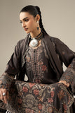 Grey Linen 3 Piece Embroidered Suit – Maria.B