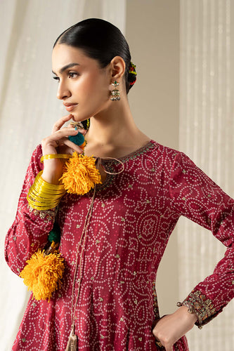 Pink Raw Silk A-Line Suit – 3 Piece Embroidered