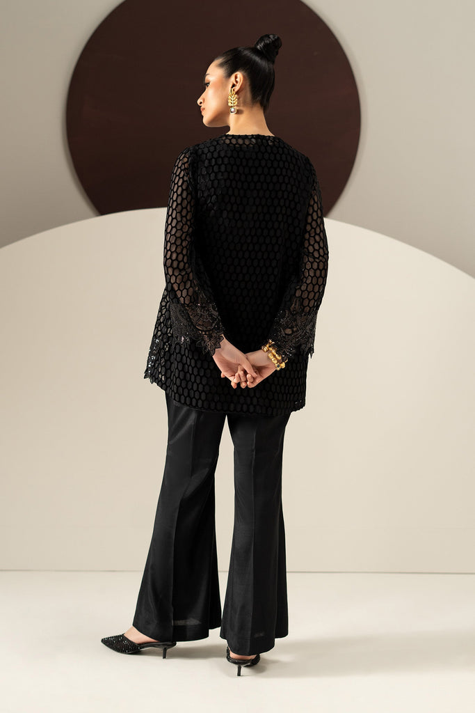 Black Palachi 3 Piece Embroidered Suit for Women
