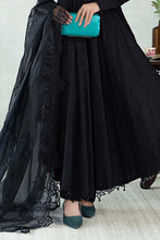 Load image into Gallery viewer, 3 Piece Embroidered Dobby Lawn Suit in Black
