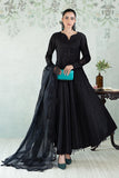 3 Piece Embroidered Dobby Lawn Suit in Black