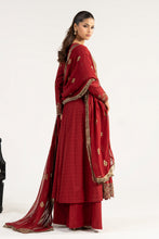 Load image into Gallery viewer, 3 Piece Cutwork Dobby Lawn Frock - Red