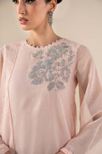 Load image into Gallery viewer, 3 Piece Embellished Cotton Net Suit in Pink