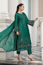 Load image into Gallery viewer, 3 Piece Embroidered Dobby Lawn Suit - Green