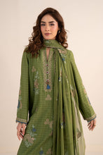 Load image into Gallery viewer, Dobby Jacquard 3 Piece Embroidered Suit - Green