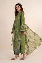 Load image into Gallery viewer, Dobby Jacquard 3 Piece Embroidered Suit - Green