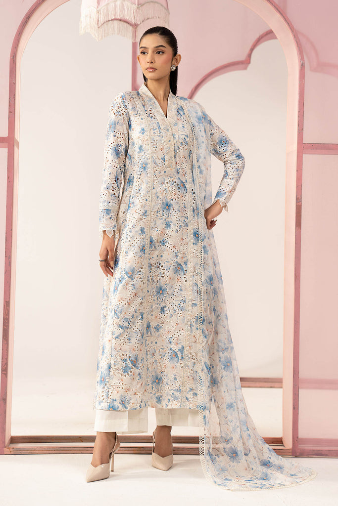 3 Piece Embroidered Lawn Suit for Women - Ferozi