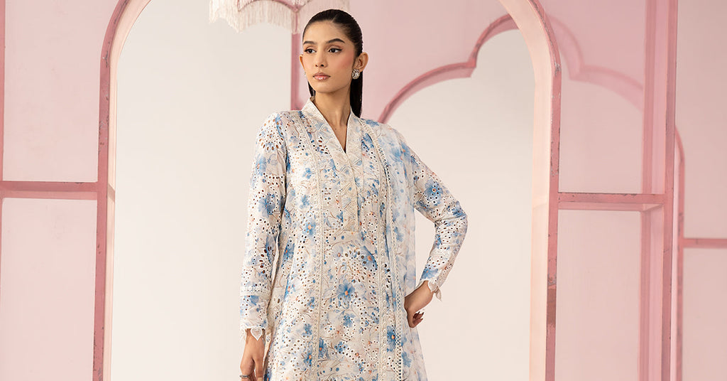 3 Piece Embroidered Lawn Suit for Women - Ferozi