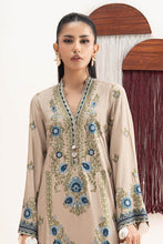 Load image into Gallery viewer, 3 Piece Embroidered Arabic Lawn Suit – Coffee Brown