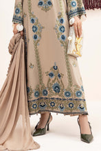 Load image into Gallery viewer, 3 Piece Embroidered Arabic Lawn Suit – Coffee Brown