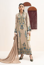 Load image into Gallery viewer, 3 Piece Embroidered Arabic Lawn Suit – Coffee Brown