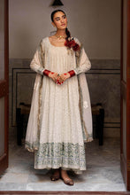 Load image into Gallery viewer, 3 Piece Block Printed Lawn Frock Suit – White