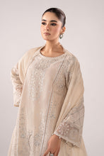 Load image into Gallery viewer, 3 Piece Embroidered Lawn Suit with Scalloped Border – White