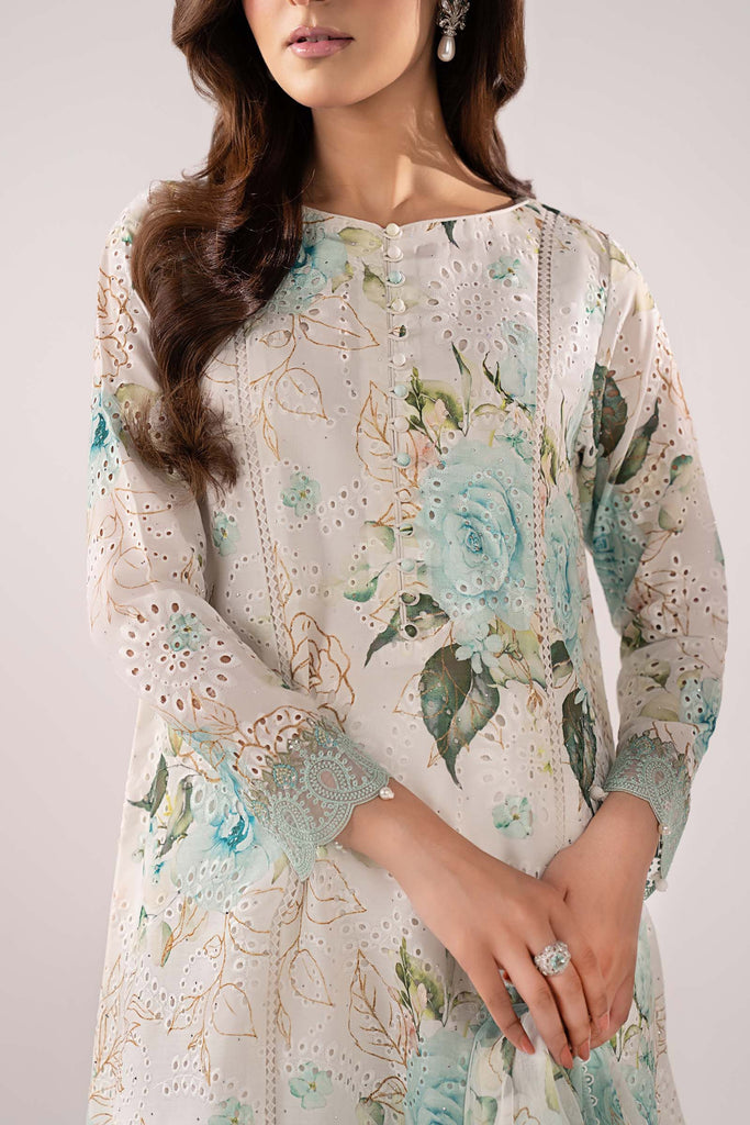 Maria.B 3 Piece Embroidered Ferozi Lawn Suit