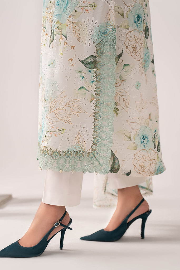 Maria.B 3 Piece Embroidered Ferozi Lawn Suit