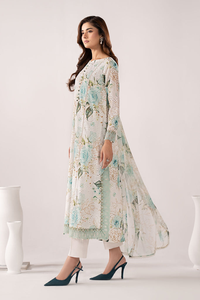 Maria.B 3 Piece Embroidered Ferozi Lawn Suit