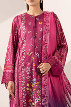 Load image into Gallery viewer, 3 Piece Embroidered Purple Lawn Suit with Ombre Dupatta