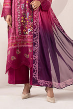 Load image into Gallery viewer, 3 Piece Embroidered Purple Lawn Suit with Ombre Dupatta