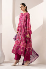 Load image into Gallery viewer, 3 Piece Embroidered Purple Lawn Suit with Ombre Dupatta
