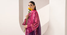 Load image into Gallery viewer, 3 Piece Embroidered Purple Lawn Suit with Ombre Dupatta