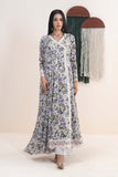 Multi 3 Piece Embroidered Lawn Angrakha Suit for Women