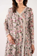 Load image into Gallery viewer, Printed Angrakha Embroidered Lawn Suit - Off-White