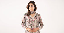 Load image into Gallery viewer, Printed Angrakha Embroidered Lawn Suit - Off-White