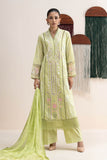 3 Piece Embroidered Lawn Suit with Printed Dupatta – Green