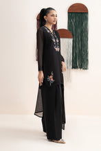 Load image into Gallery viewer, 3 Piece Embroidered Cotton Net Suit for Women – Black
