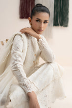 Load image into Gallery viewer, 3 Piece Embroidered Lawn Suit with Band Collar – White