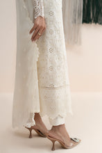 Load image into Gallery viewer, 3 Piece Embroidered Lawn Suit with Band Collar – White