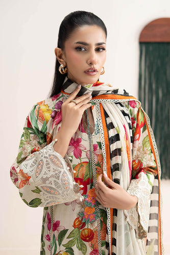 Maria.B Printed Lawn Suit for Women - Beige
