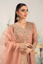 Load image into Gallery viewer, 3 Piece Embroidered Cotton Net Suit for Women - Pink